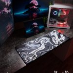 Black Waves Mousepad (30x80)