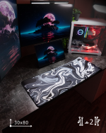 Black Waves Mousepad (30x80)