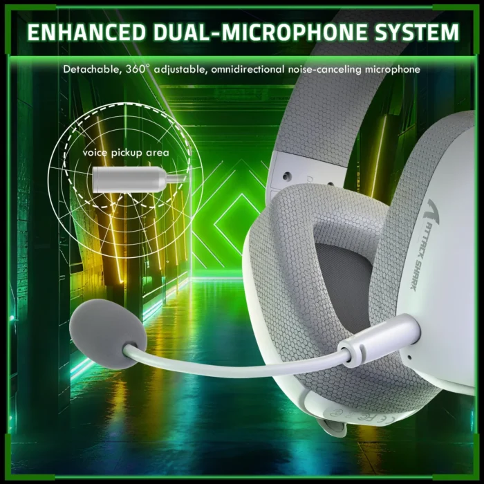 Attack Shark L80 Pro Headset - White - Image 12