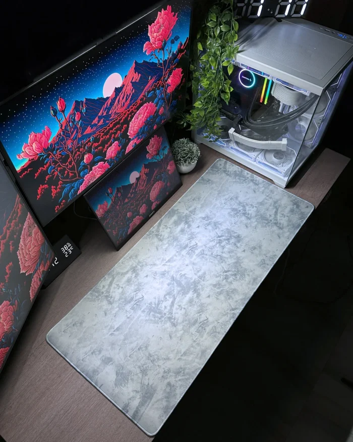 ⁦White Marble Mousepad (40x90)⁩ - الصورة ⁦1⁩