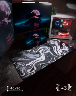 Black Waves Mousepad (40x90)