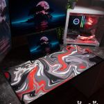 Red Waves Mousepad (40x90)