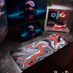 Red Waves Mousepad (30x80)