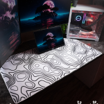 White Topography Mousepad (50x100)