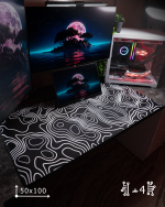 Black Topography Mousepad (50x100)