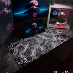 Black Topography Mousepad (40x90)
