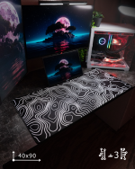 Black Topography Mousepad (40x90)