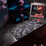 Black Topography Mousepad (30x80)