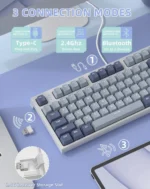 ⁦Keyboard Attack Shark K86-Lavender Blue⁩ - الصورة ⁦9⁩