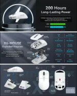 ⁦ATTACK SHARK X6 Wireless Gaming Mouse - Black⁩ - الصورة ⁦10⁩