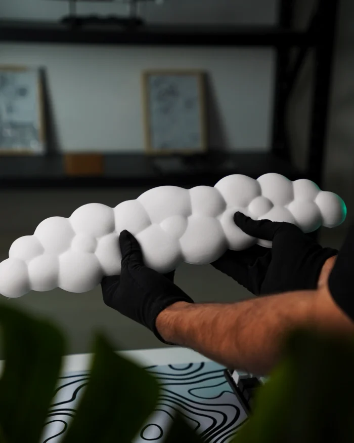 ⁦White Keyboard Wrist Pad⁩ - الصورة ⁦2⁩