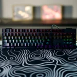 Black Mechanical Arabic Keyboard 100%