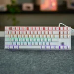 White Mechanical Arabic Keyboard 80%