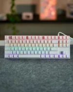 White Mechanical Arabic Keyboard 80%