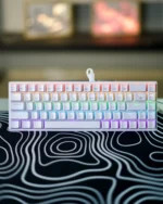 White Mechanical Arabic Keyboard 60%