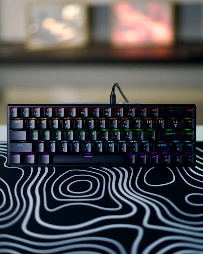 Black Mechanical Arabic Keyboard 60% - Image 1