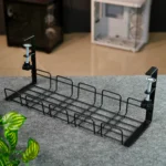 Black Under Desk Cable Tray - 45cm