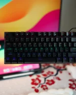 ⁦Black Mechanical Arabic Keyboard 80%⁩ - الصورة ⁦3⁩