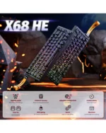 ⁦Keyboard Attack Shark X68 HE Black⁩ - الصورة ⁦3⁩