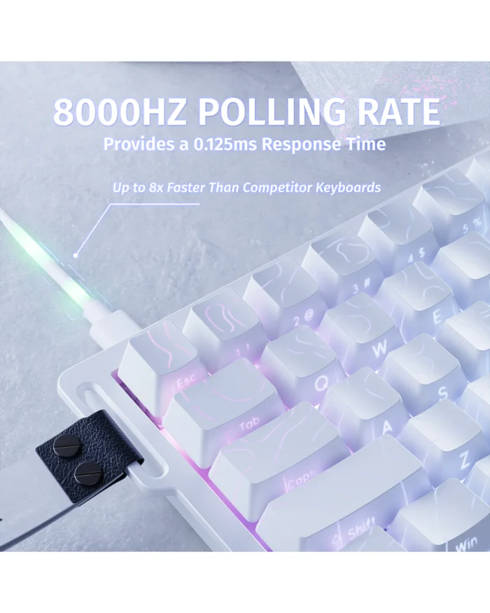 Keyboard Attack Shark X68 HE White - Image 5