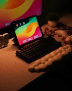 ⁦Black Mechanical Arabic Keyboard 80%⁩ - الصورة ⁦5⁩