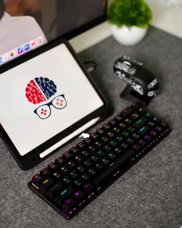 Black Mechanical Arabic Keyboard 60% - Image 7