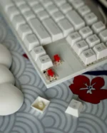 ⁦White Mechanical Arabic Keyboard 80%⁩ - الصورة ⁦5⁩