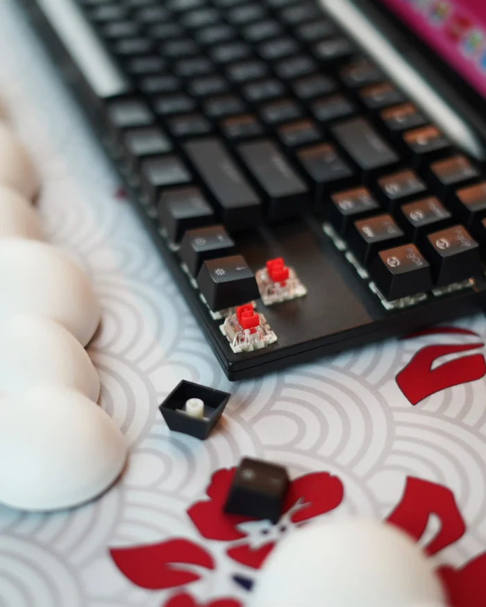 ⁦Black Mechanical Arabic Keyboard 80%⁩ - الصورة ⁦7⁩