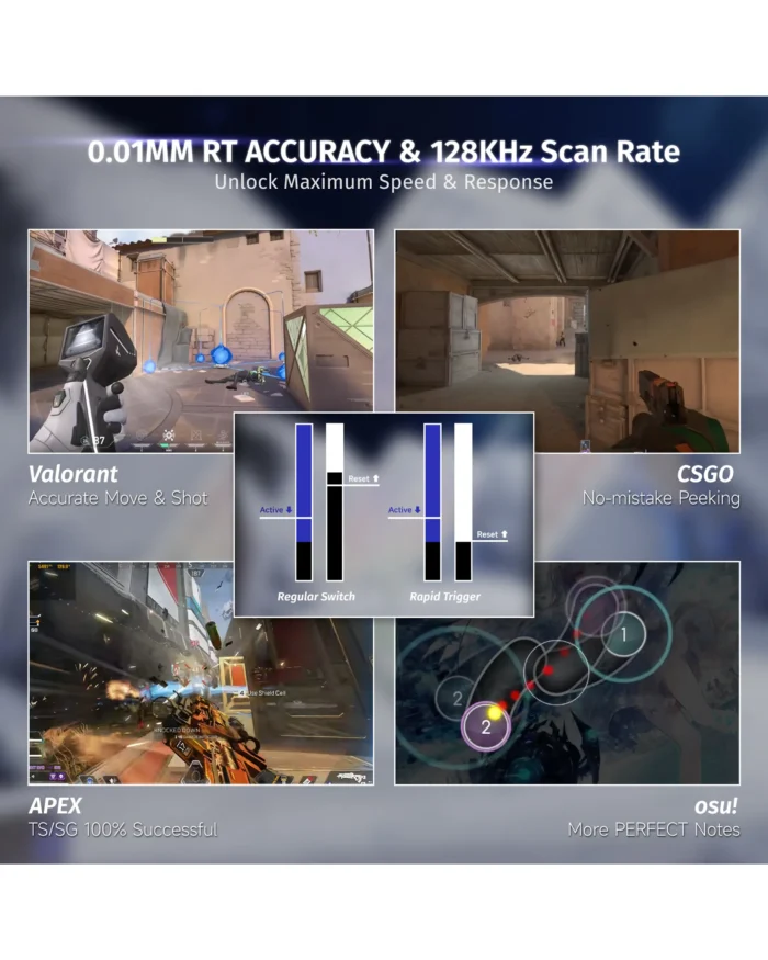 Keyboard Attack Shark X68 HE White - Image 10