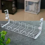 White Under Desk Cable Tray - 45cm