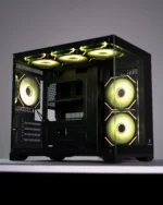Black Lone Warrior M-ATX PC Case + 6 Fans