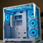 White Lone Warrior PLUS ATX PC Case + 7 Fans