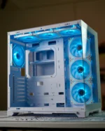 White Lone Warrior PLUS ATX PC Case + 7 Fans