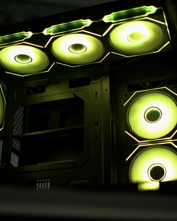 ⁦Black Lone Warrior M-ATX PC Case + 6 Fans⁩ - الصورة ⁦3⁩