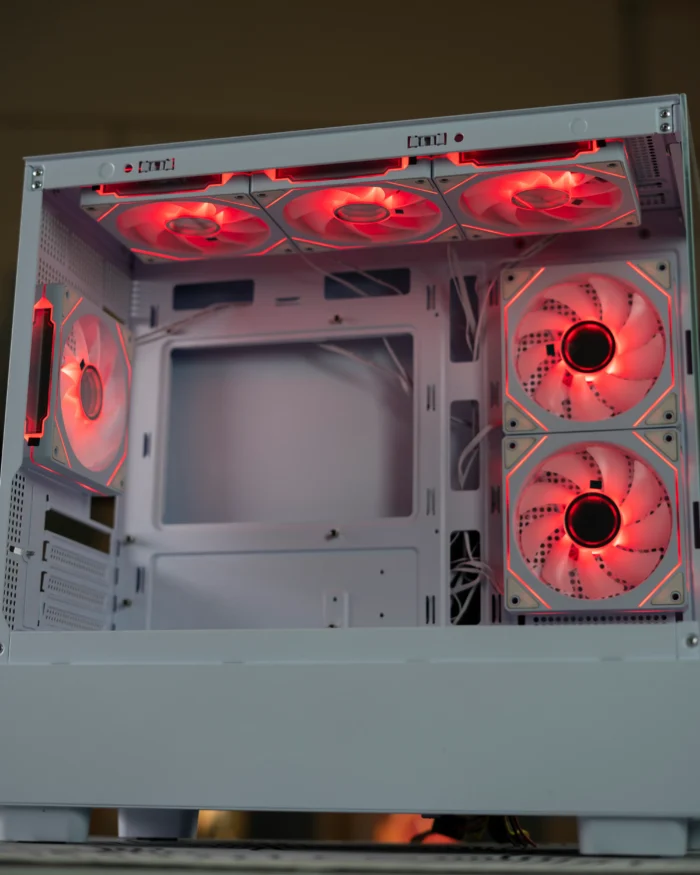 White Xuanwu PRO M-ATX PC Case + 6 Fans - Image 5