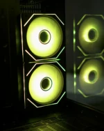 ⁦Black Lone Warrior M-ATX PC Case + 6 Fans⁩ - الصورة ⁦5⁩