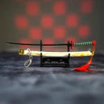 White Sword Keychain Metal