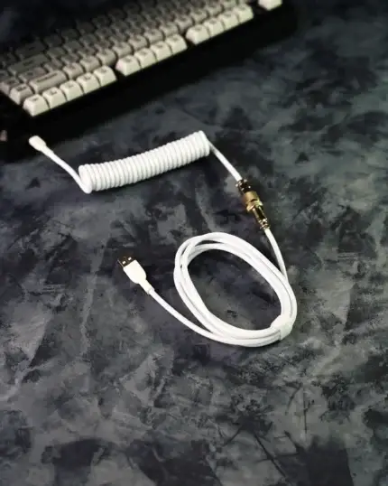 White Coiled Cable