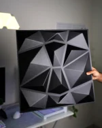 Black Crystal 3D Wall Panel, 50x50cm - Image 2