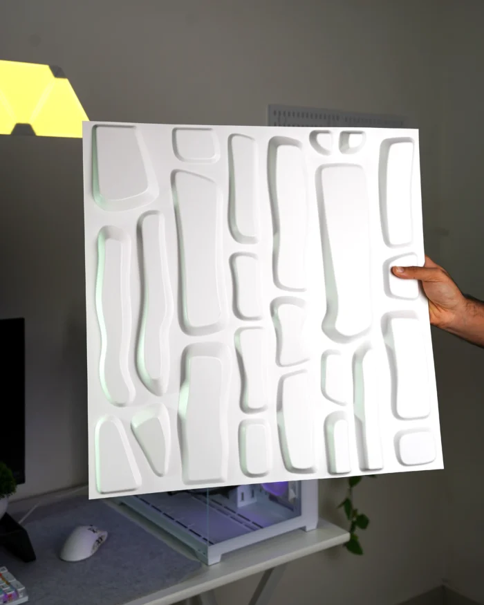 White Brick 3D Wall Panel, 50x50cm - Image 2