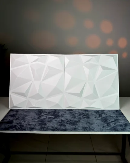 White Crystal 3D Wall Panel, 50x50cm