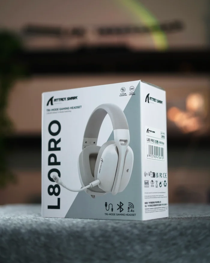 Attack Shark L80 Pro Headset - White - Image 5