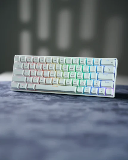 T-Wolf Wireless Gaming Keyboard 60% - White