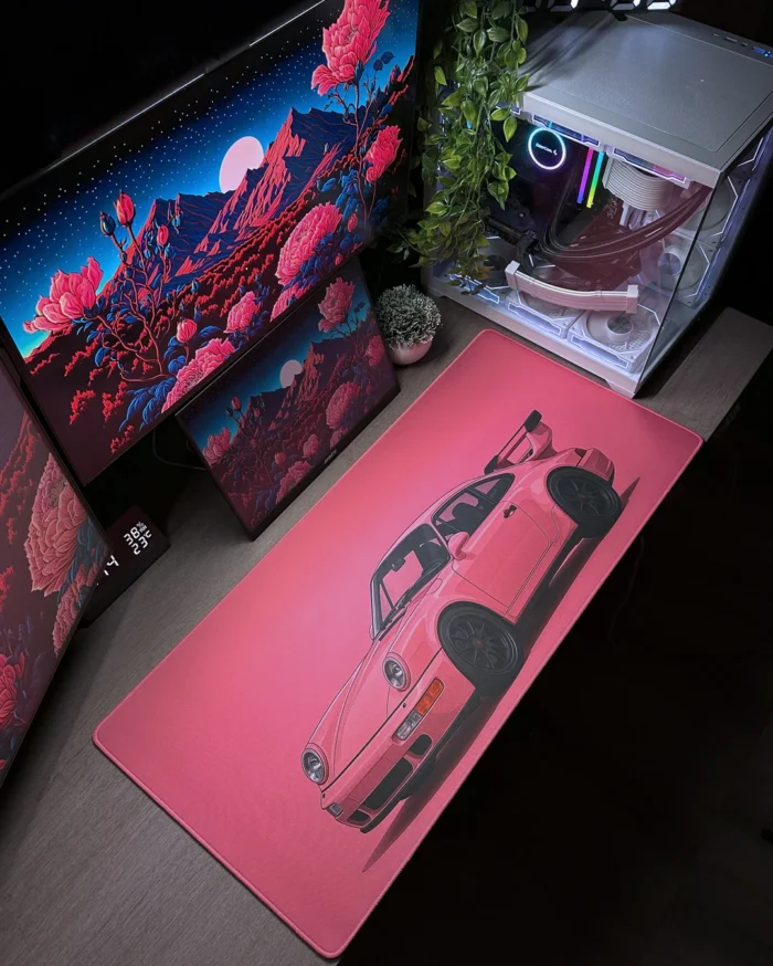 Pink Porsche Mousepad (40x90) - Image 1