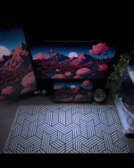 ⁦White Matrix Mousepad (40x90)⁩ - الصورة ⁦2⁩