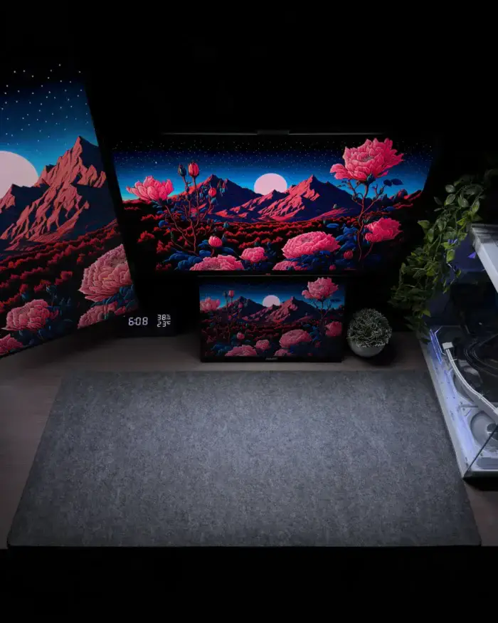 ⁦Black Office Mousepad (40x90)⁩ - الصورة ⁦2⁩