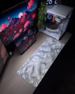 White Topography Mousepad (30x80)