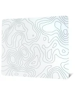 White Topography Glass Mousepad