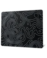 Black Topography Glass Mousepad