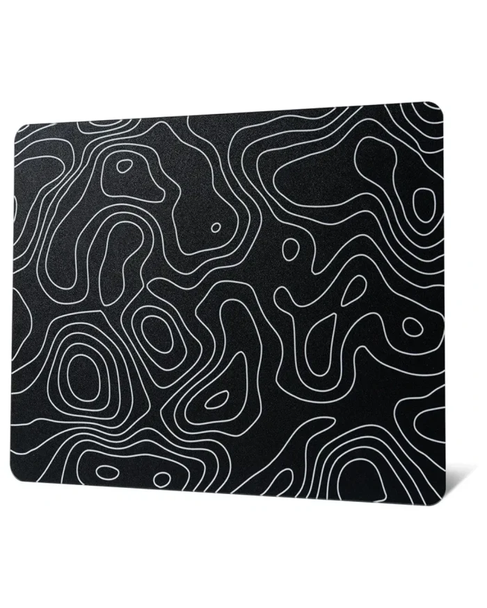 ⁦Black Topography Glass Mousepad⁩ - الصورة ⁦1⁩